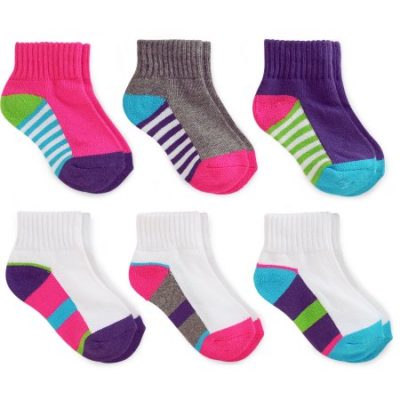 Walmart – Garanimals Baby Toddler Girl Colored Ankle Socks Ages NB-5T, 6-Pack Only $4.47 (Reg $12.88) + Free Store Pickup