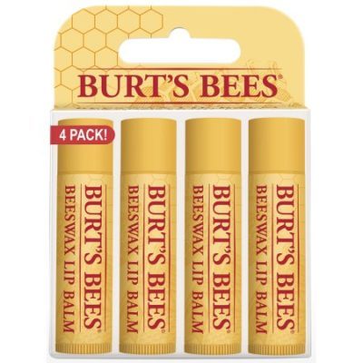 Walmart – Burt’s Bees 100% Natural Moisturizing Lip Balm, Beeswax, 4 Tubes in Blister Box Only $8.98 (Reg $9.97) + Free Store Pickup