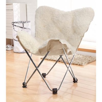 Walmart – Luxe Faux Fur Butterfly Chair, White Only $35.00 (Reg $38.33) + Free Shipping