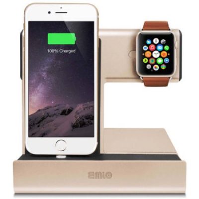 Walmart – Emio 00264 Smart Watch Charge Dock for Apple Watch and iPhone, Gold Only $31.99 (Reg $39.99) + Free Store Pickup