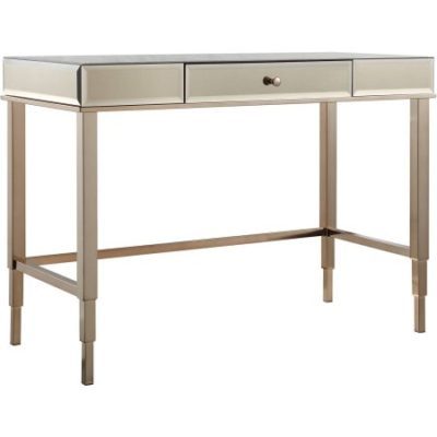 Walmart – Chelsea Lane Plated Mirror Desk with Drawer, Champagne Gold Only $297.22 (Reg $331.99) + Free Shipping