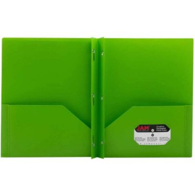 Walmart – JAM Paper Eco Plastic Presentation Folders with Clasps, Lime Green, 6pk Only $13.99 (Reg $96.00) + Free Store Pickup