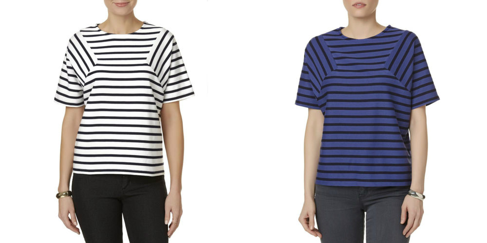 Sears – Simply Styled Women’s T-Shirt – Striped Only $19.99 Through 03/18/17 (Reg $40.00) + Free Store Pickup