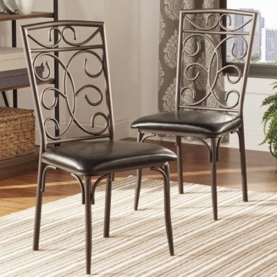 Walmart – Chamberly Black Faux Leather and Metal Side Chair, Set of 4 Only $129.00 (Reg $146.26) + Free Shipping