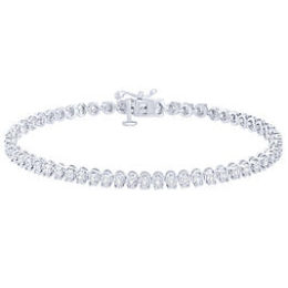 Sears – 1/4 Cttw Round Miracle- Plate Diamond Sterling Silver Tennis Bracelet Only $149.99 (Reg $499.99) + Free Shipping