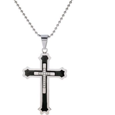 Walmart – Men’s Stainless Steel Two-Tone Cross Pendant with CZ Only $15.00 (Reg $385.00) + Free Store Pickup