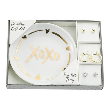 Sears – 3-Pair Earring Gift Set with XOXO Trinket Tray Only $11.99 (Reg $59.99) + Free Store Pickup