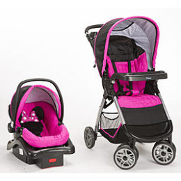 Sears – Disney Minnie Mouse Pop Stroller and Car Seat Travel System Only $167.99 (Reg 209.99) + Free Shipping