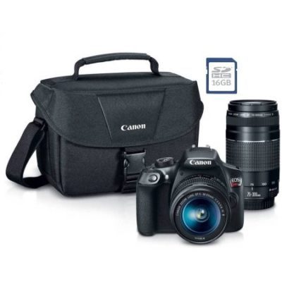 Walmart – Canon EOS Rebel T6 Digital SLR Camera with 18 Megapixels and 18-55mm, 75-300mm Lenses, Bonus SD card, and WiFi Only $549.00 (Reg $599.00) + Free 2-Day Shipping