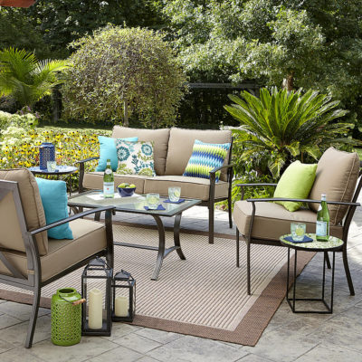 Sears – Garden Oasis Harrison 4 Piece Cushion Seating Set – Tan Only $299.99 (Reg $699.99) + Free Delivery