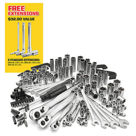 Sears – Craftsman 155 Pc. Mechanics Tool Set with 6 Pc. Extension Bar Set Only $79.99 (Reg $149.99) + Free Shipping