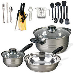 Sears – Gibson 32 pc Cookware Combo Set, Mirror Polished, Bakelite Handle, Encapsulated, S.S. Only $23.19 (Reg 41.99) + Free Store Pickup