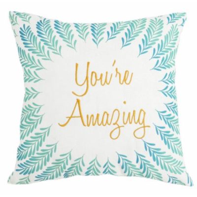 Walmart – Formula You’re Amazing and Triangles Reversible Print Decorative Pillow, Blue and White Only $12.95 (Reg $15.62) + Free Store Pickup