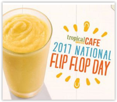 Free Sunshine Smoothie at Tropical Smoothie Cafe on 6/16