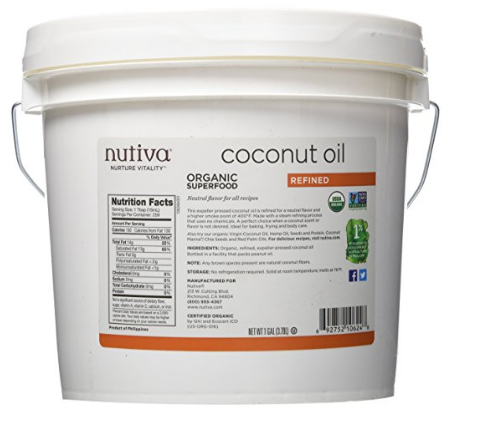 Amazon – Nutiva Organic Coconut Oil, Refined, 1 Gallon Only $18.79 (Reg $38.17) – Great for Soap Making!