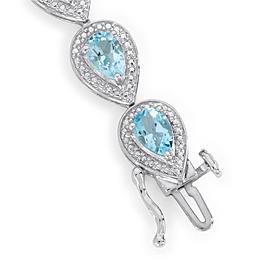 Sears – Sky Blue Topaz Sterling Silver Pear Tennis Bracelet Only $14.99 (Reg $299.99) + Free Store Pickup