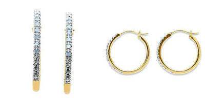 Sears – 1/2 Cttw. Diamond Yellow Gold Over Silver Hoop Earrings Only $89.99 (Reg $599.99) + Free Shipping