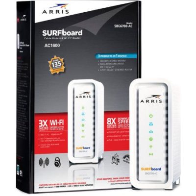 Walmart – ARRIS SURFboard SBG6700AC DOCSIS 3.0 Wireless Cable Modem/ AC1600 Wi-Fi Router Only $119.00 (Reg $179.99) + Free Shipping