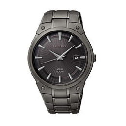 Sears – Seiko Mens Black Ion Finish Solar Calendar Dress Watch Only $147.50 (Reg $295.00) + Free Shipping