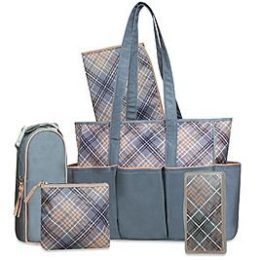 Kmart – Baby Essentials 5-Piece Diaper Bag Set – Plaid Only $24.00 (Reg $40.00) + Free Store Pickup