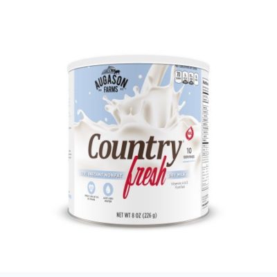 Walmart – Augason Farms Country Fresh 100% Instant Nonfat Dry Milk, 8 oz Only $3.11 (Reg $5.66) + Free Store Pickup