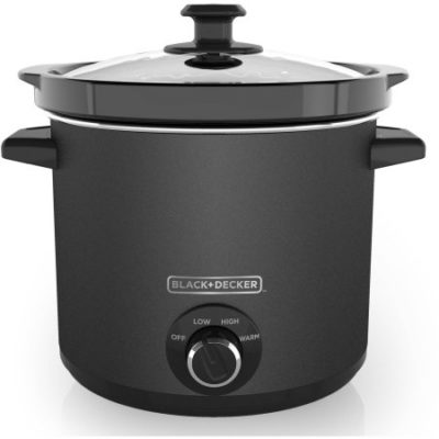 Walmart – BLACK+DECKER SC4004D 4 Quart Dial Control Slow Cooker with Built in Lid Holder, Chalkboard Surface (Chalk Included) Only $18.64 (Reg $29.99) + Free Store Pickup