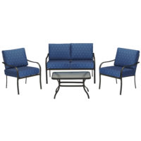 Kmart – Bailey 4 Piece Seating Set – Blue *Limited Availability* Only $199.99 (Reg $499.99) + Free Store Pickup