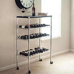 Sears – Lavish Home Lavish Home Rolling Chrome Wine Rack Cart Portable Bar Only $90.77 (Reg $137.99) + Free Shipping