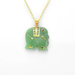 Sears – Gold over Sterling Silver Dyed Green Jade and Ruby Elephant Pendant Only $31.24 (Reg $124.99) + Free Store Pickup