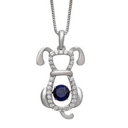 Sears –  Dancing Created Blue Sapphire & surrounded by Created White Sapphire Dog Pendant in a Sterling Silver Only $26.24 (Reg $174.99) + Free Store Pickup