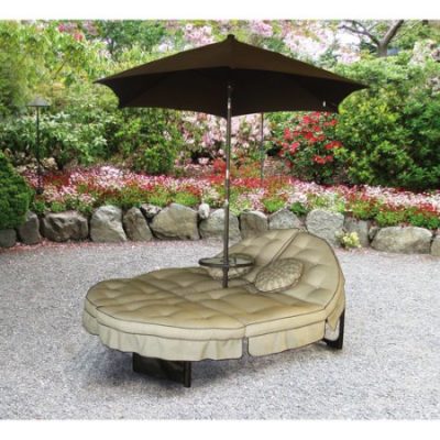 Walmart – Mainstays Deluxe Orbit Chaise Lounge with Umbrella & Side Table, Seats 2 Only $112.55 (Reg $299.00) + Free Shipping