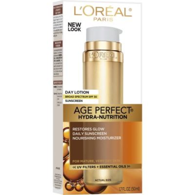 Walmart – L’Oreal Paris Age Perfect Hydra-Nutrition Day Lotion with SPF 30 Moisturizer, 1.7 fl oz Only $13.98 (Reg $17.97) + Free Store Pickup