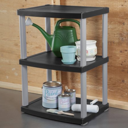 Walmart – Sterilite 3-Shelf Unit, Black Only $6.67 (Reg $21.88) + Free Store Pickup