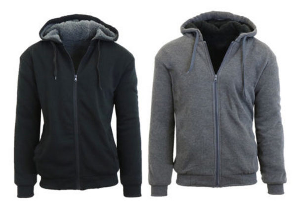 Ebay – Mens New Sherpa Lined Fleece Zip-Up Hoodie Only $16.99 (Reg $39.99)