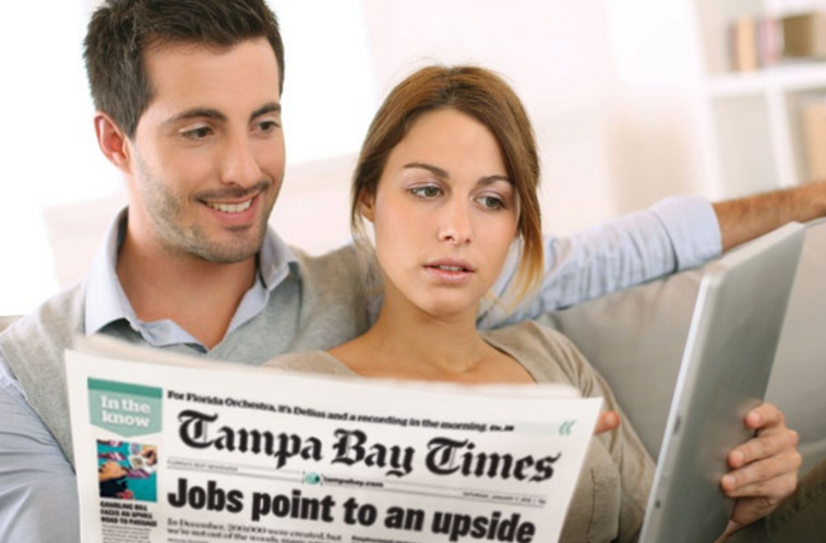 Tampa Bay Times Sunday Paper 70¢ Each – $36 For One-Year Sunday Delivery with Digital Access (Reg $130.00)