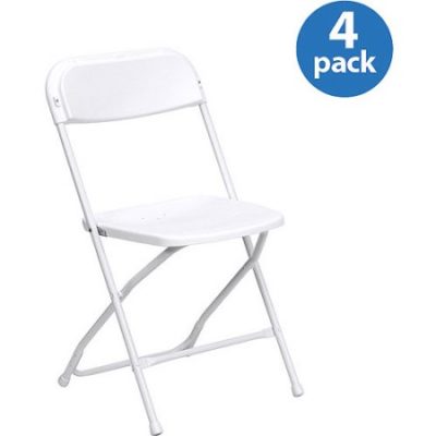 Walmart – HERCULES Series Premium Plastic Folding Chair, White, Set of 4 Only $58.48 (Reg $65.10) + Free Shipping