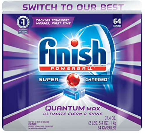 Amazon – 64 Count Finish Powerball Quantum Max Dishwasher Detergent Tablets Only $9.86 (Reg $17) + Free Shipping!