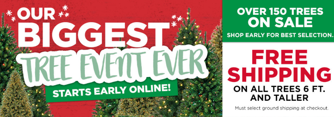 Michaels.com – 6 Ft. Pre-Lit Artificial Christmas Tree Only $59.99 (Reg $129.99) + Free Shipping