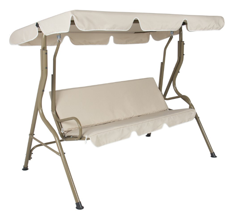 Outdoor 2-Person Canopy Swing Glider (Beige) Only $59.99 (Reg $199.99) + Free Shipping!