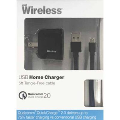 Walmart – Quick Charger 2.0 Wall Charger Only $9.99 (Reg $19.94) + Free Store Pickup