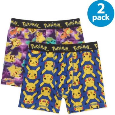 Walmart – Pokemon Boys Boxer Brief 2-Pack Only $3.50 (Reg $6.83) + Free Store Pickup