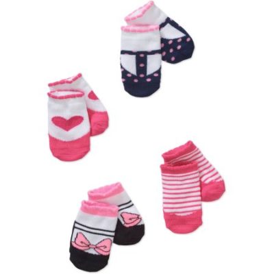 Walmart – Newborn Baby Girl Bow & Hearts Socks Set – 4 Pack Only $3.00 (Reg $4.88) + Free Store Pickup