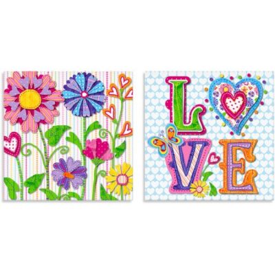 Walmart – Oopsy Daisy Too Hearts Canvas Wall Art, Flowers, Set of 2 Only $3.66 (Reg $22.30) + Free Store Pickup