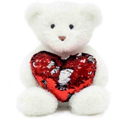 Walmart – Valentine 17″ Lovable White Teddy with Reversible Sequins Heart Pillow Only $4.99 (Reg $9.98) + Free Store Pickup