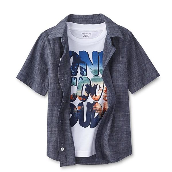 Sears – Toughskins Boys’ Button-Front Shirt & T-Shirt – One Cool Dude Only $6.99 (Reg $24.00) + Free Store Pickup