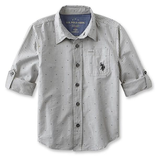 Sears – U.S. Polo Assn. Boys’ Button-Front Shirt – Striped Only $13.99 Through 10/07/17 (Reg $28.00) + Free Store Pickup