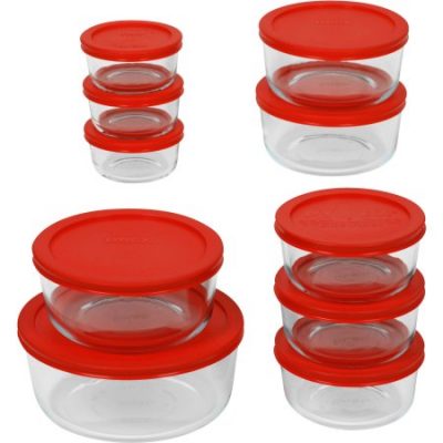 Walmart – Pyrex 20-pc Storage Plus Set. Glass Food Storage, Bakeware, Red Only $26.86 Or $7.00 (Reg $35.42) + Free Store Pickup