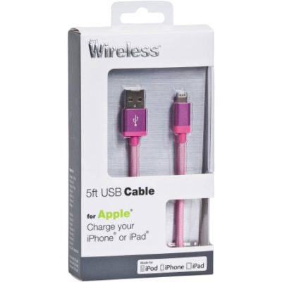 Walmart – Just Wireless Lightning 5′ Mesh Cable, Pink Only $7.99 (Reg $16.81) + Free Store Pickup