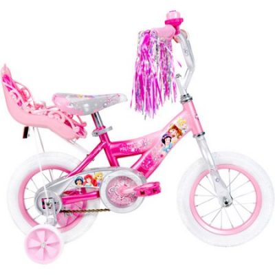 Walmart – Disney Princess 12″ Girls’ Pink Bike with Doll Carrier, by Huffy Only $56.05 (Reg $69.97) + Free Shipping