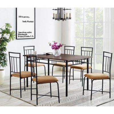 Walmart – Mainstays 7-Piece Dining Set, Wood and Metal Only $149.99 (Reg $169.00) + Free Shipping